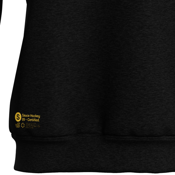 HUNG CHEESE CREWNECK - HEATHER BLACK