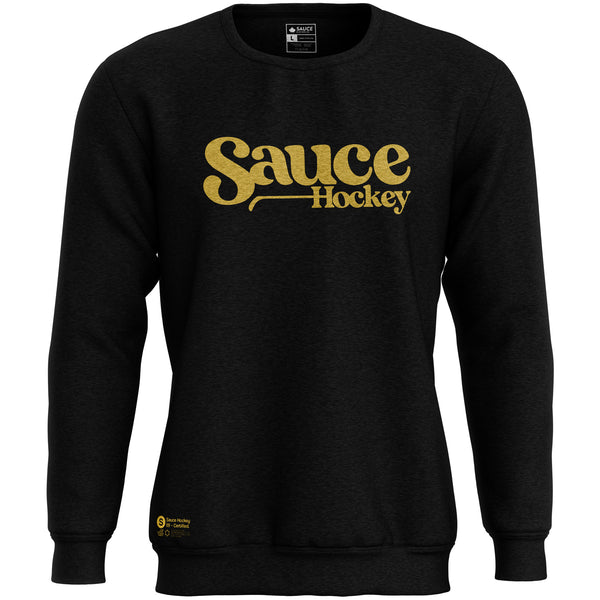 HUNG CHEESE CREWNECK - HEATHER BLACK