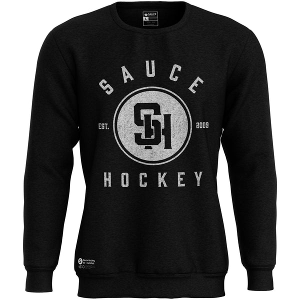 HUMAN CLOCK KILLER CREWNECK - HEATHER BLACK