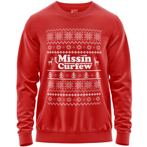 BEER GOGGLES UGLY SWEATER CREWNECK - RED